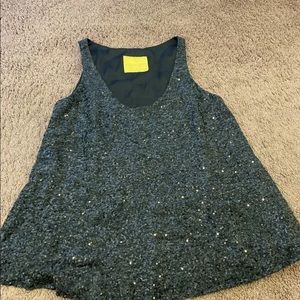 2 FOR $20 AARON ASHE SEQUIN TANK TOP BLOUSE SLEEVELESS FLOWY